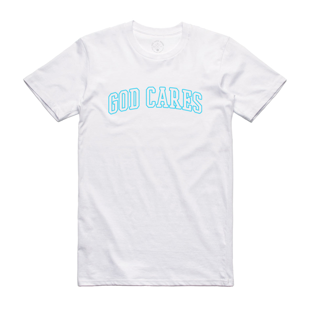God Cares Valor Ocean Blue Font T-Shirt
